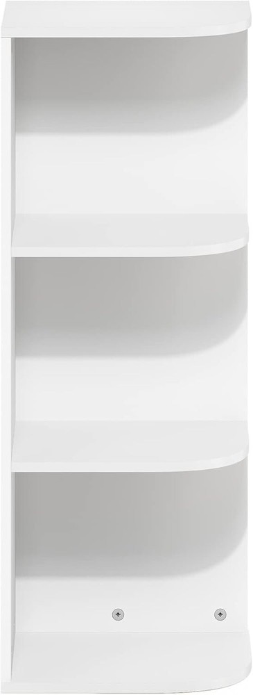 Pasir 3-Tier Corner Open Shelf Bookcase, White