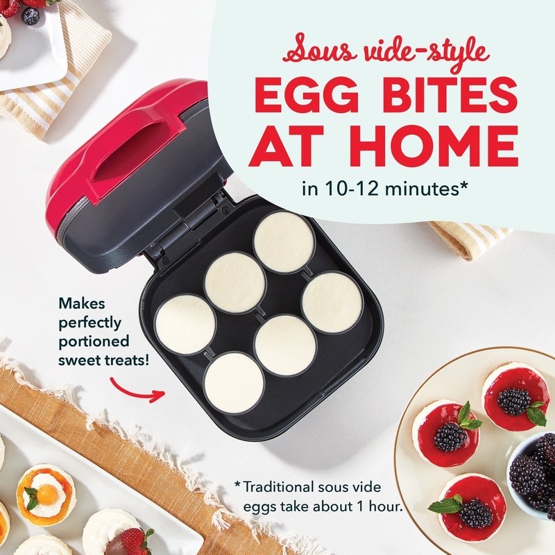 Egg Bite Maker Silicone Molds Healthy Breakfast Quick Meal Prep 6 Egg Capacity