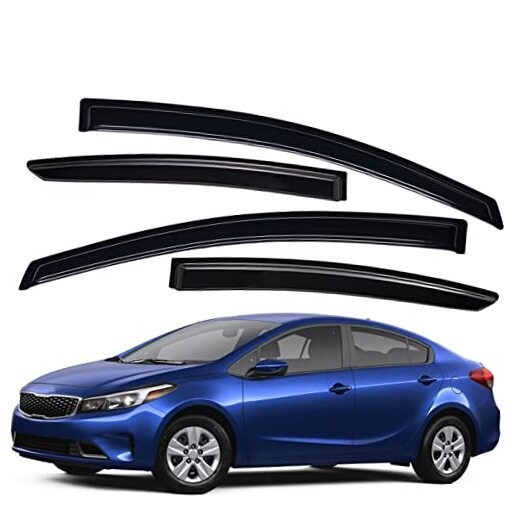 Lightronic Extra Durable Outside-Mount Auto Vent Window Visor, Fits 2014-2018