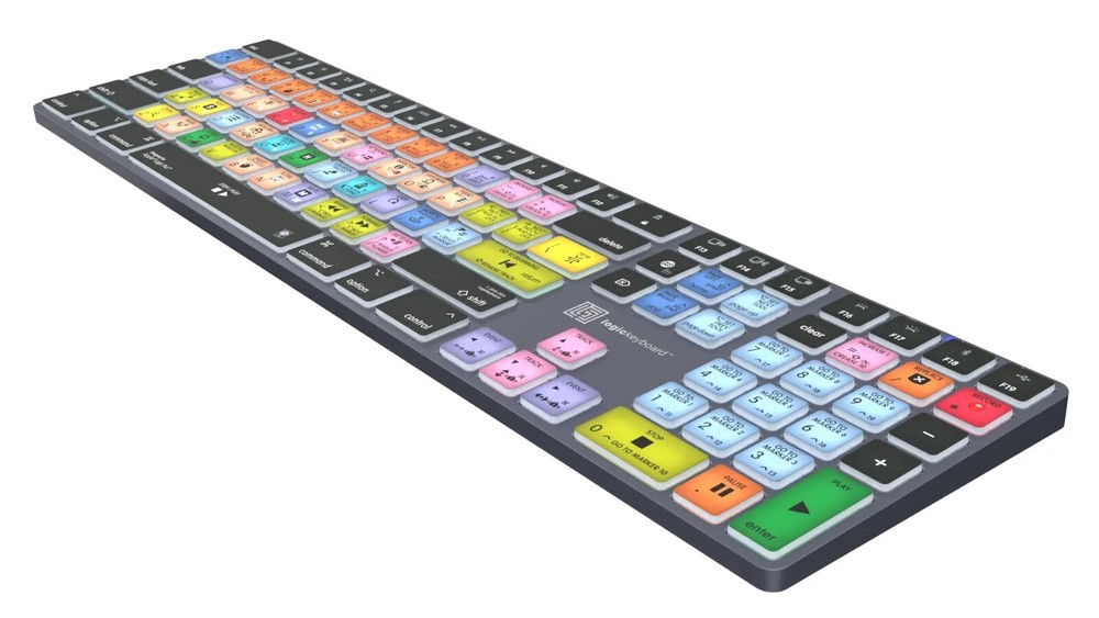 Logickeyboard, Titan Wirelesss Backlit Keyboard Designed for Logic Pro X - Mac