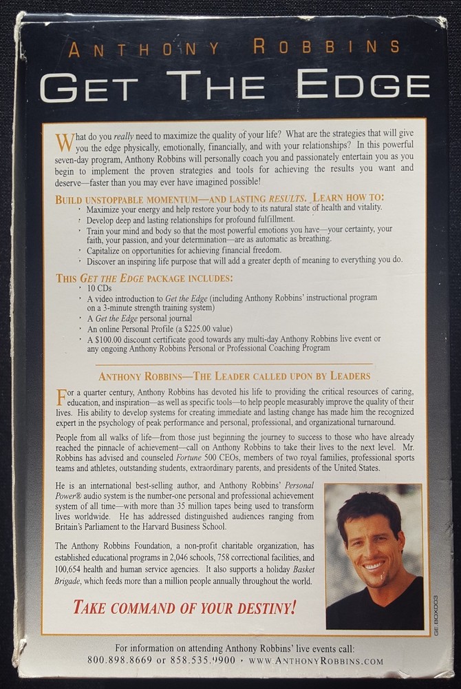 ANTHONY ROBBINS - GET THE EDGE 7 Day CD PROGRAM TO TRANSFORM YOUR LIFE