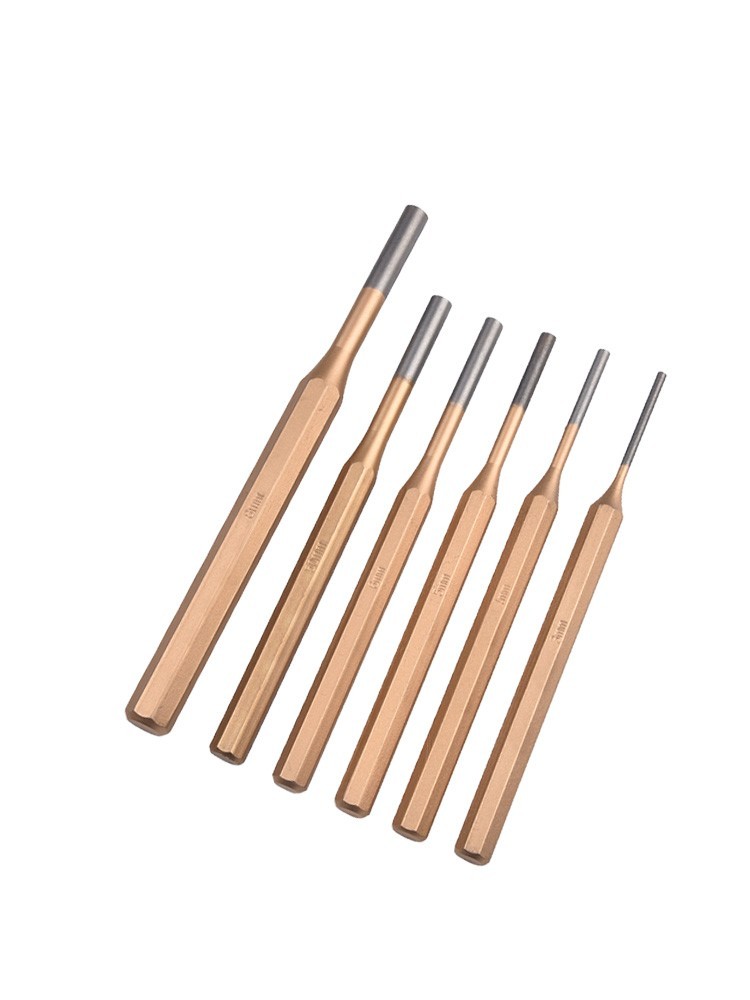 Heavy Duty Cylindrical Chisel Round Head Center Punch Chisel Pack 6pcs