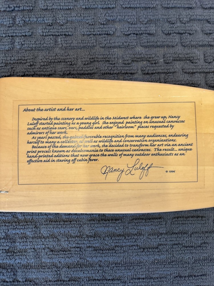 Nancy Luloff Printed Artwork Paddle - 36” Horizontal - Pheasants