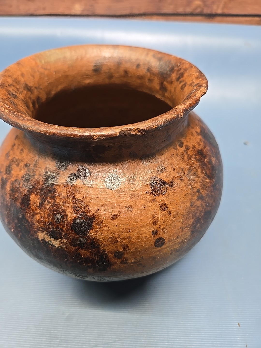 Antique Native American Indian Olla Pine Pitch Water Pot-- Navajo?