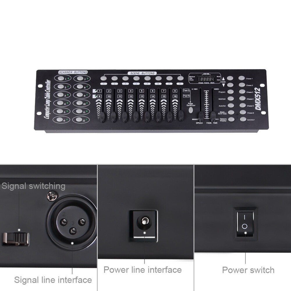 DMX512 192 Channels Controller Console DJ Club Stage Lighting Show DMX Operator