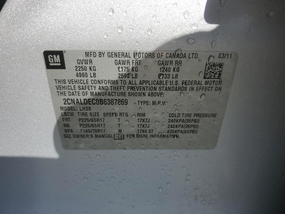 Speedometer MPH Fits 11 EQUINOX 4744691