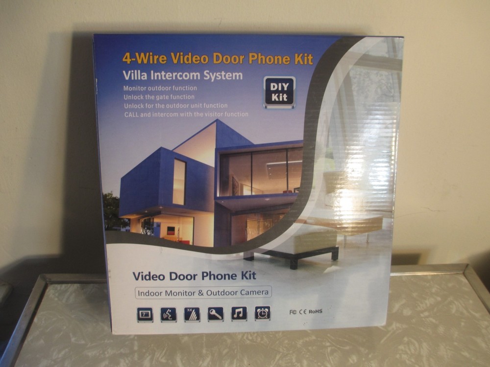 NEW Bcomtech 4-Wire Video Door Phone Kit Intercom System! Model #: DS-M708-P203T