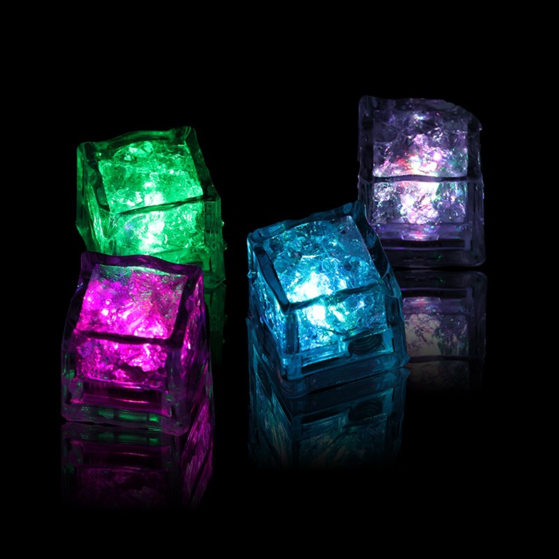 24 Light Up Ice Cube for Drinks Liquid Sensor LED Color Changing for Drinks Pond