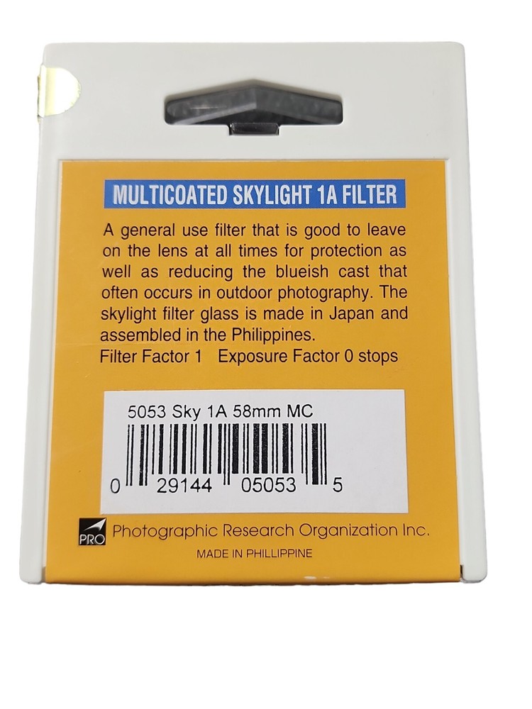 PROMASTER Multicoated SkyLight 1A Filter, 58 mm