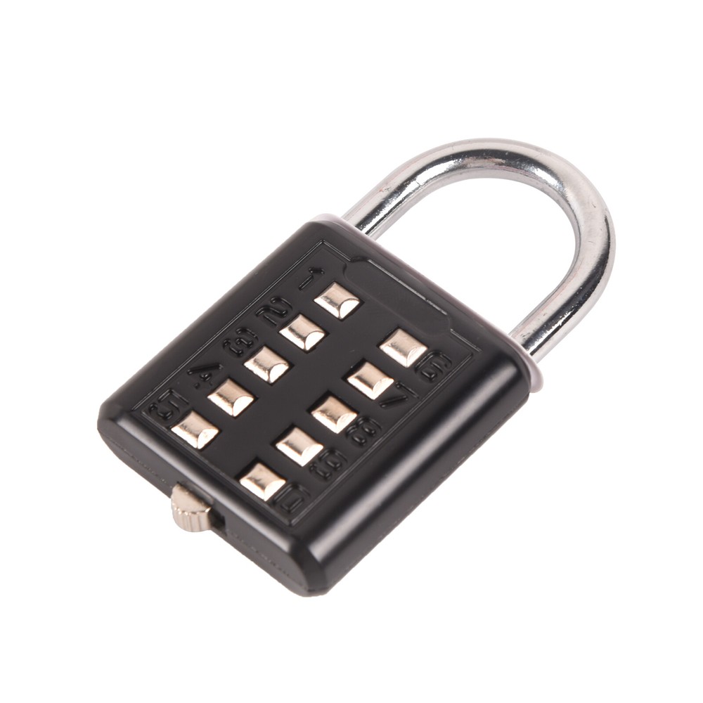 2 Pieces Combination Locks 10 Digit Push Button Combination Lock Travel Padlock