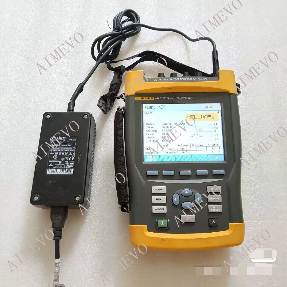 Fluke 434 Three Phase Power Quality Analyzer Meter Without accessories