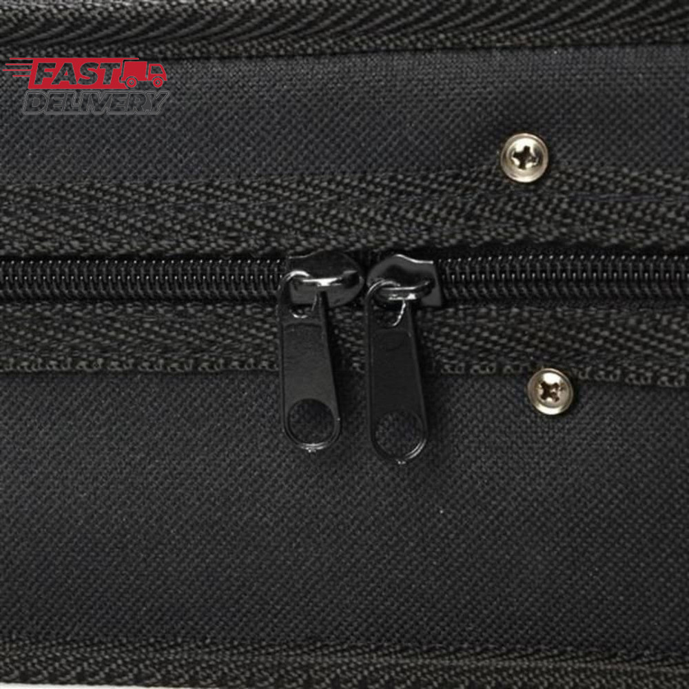 4/4 Cloth Fluff Triangle Shape Silver Gray Violin Case Black