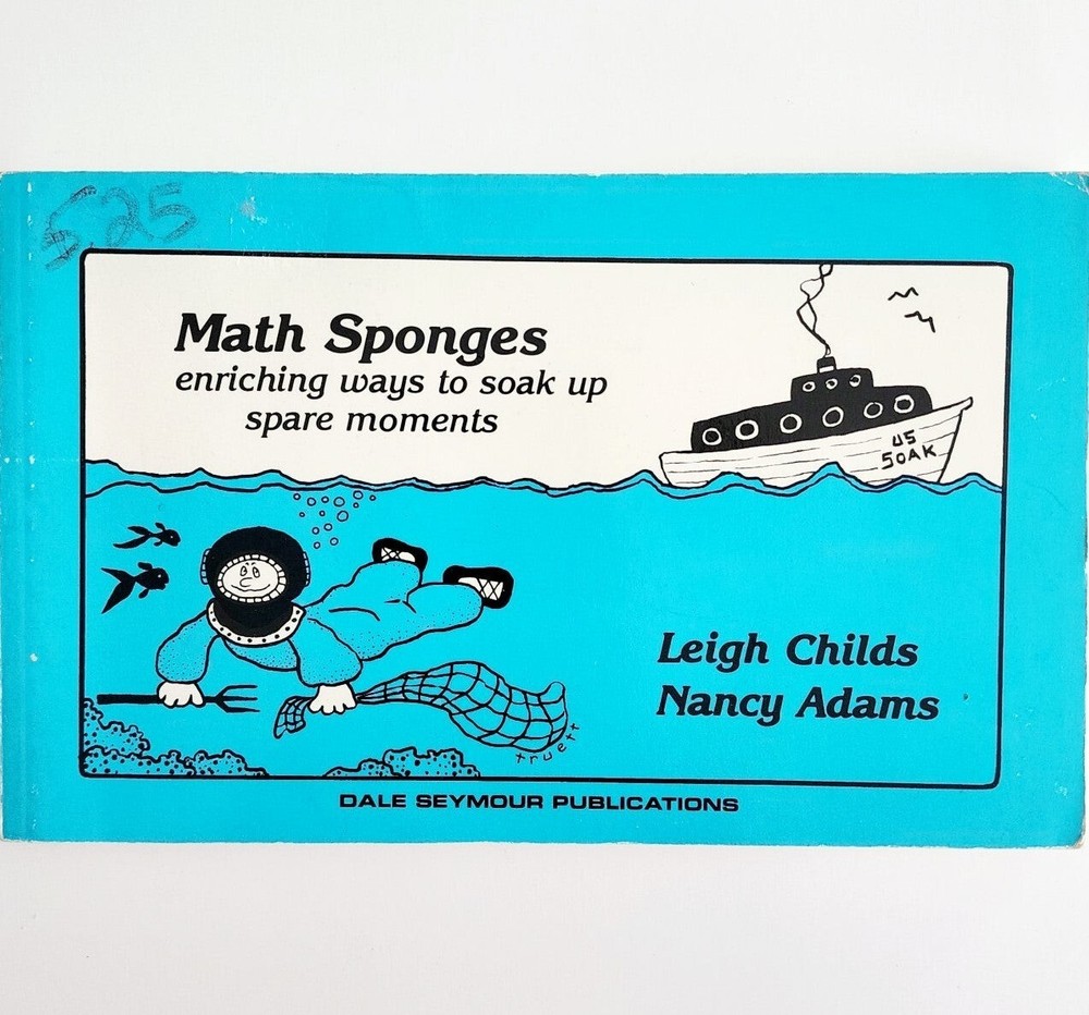 1979 Math Sponges Fun Math Games/Problems Unused Vintage Teaching