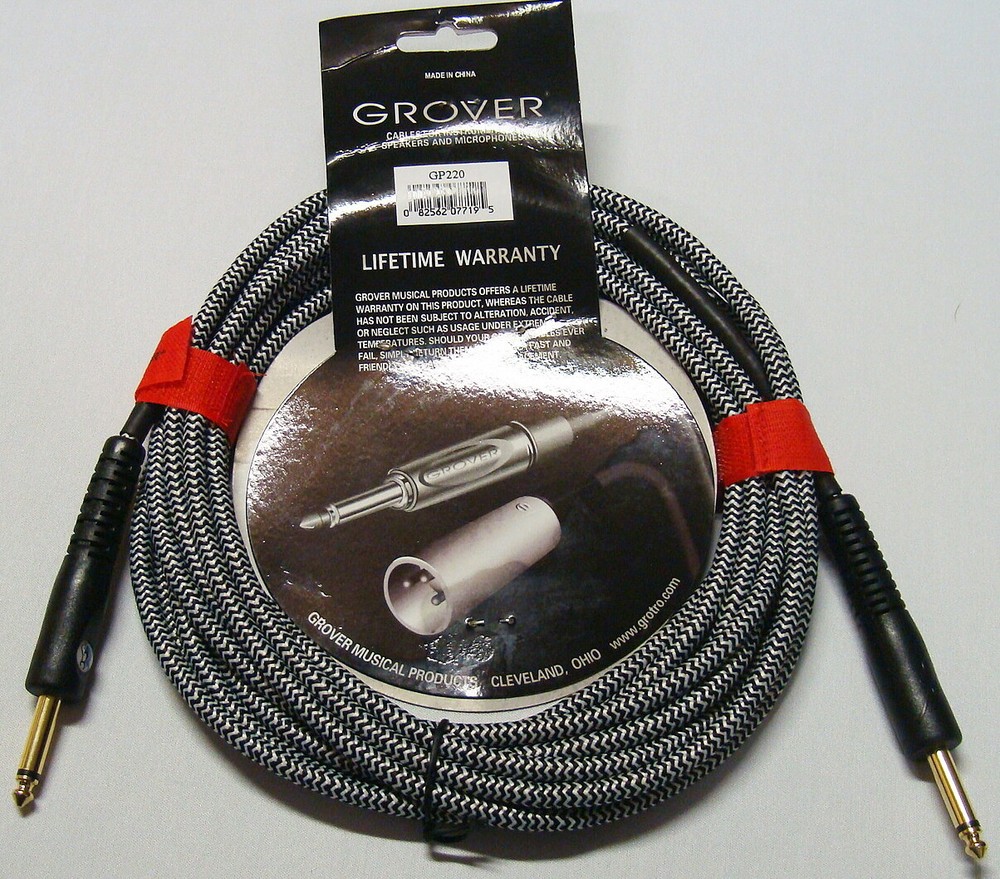 Grover GP220 20 ft. Noiseless Guitar/Instrument Cable