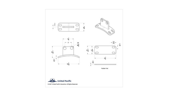 Stainless Lower Exhaust Bracket For Peterbilt 359/379