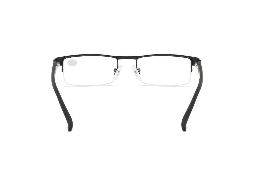 10 Pairs Mens Rectangular Metal Half Frame Reading Glasses Spring Hinge Readers