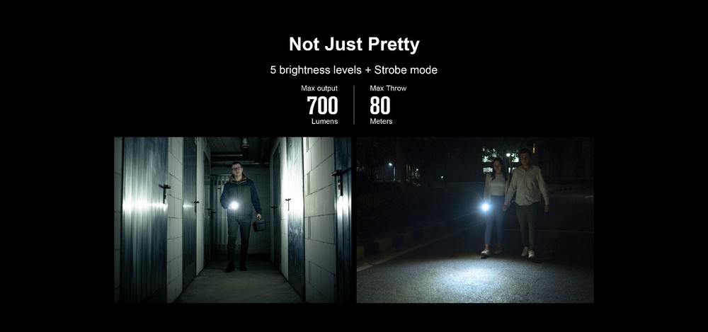 Olight Diffuse Red 700 Lumens EDC Pocket Flashlight, 6 Lighting Modes