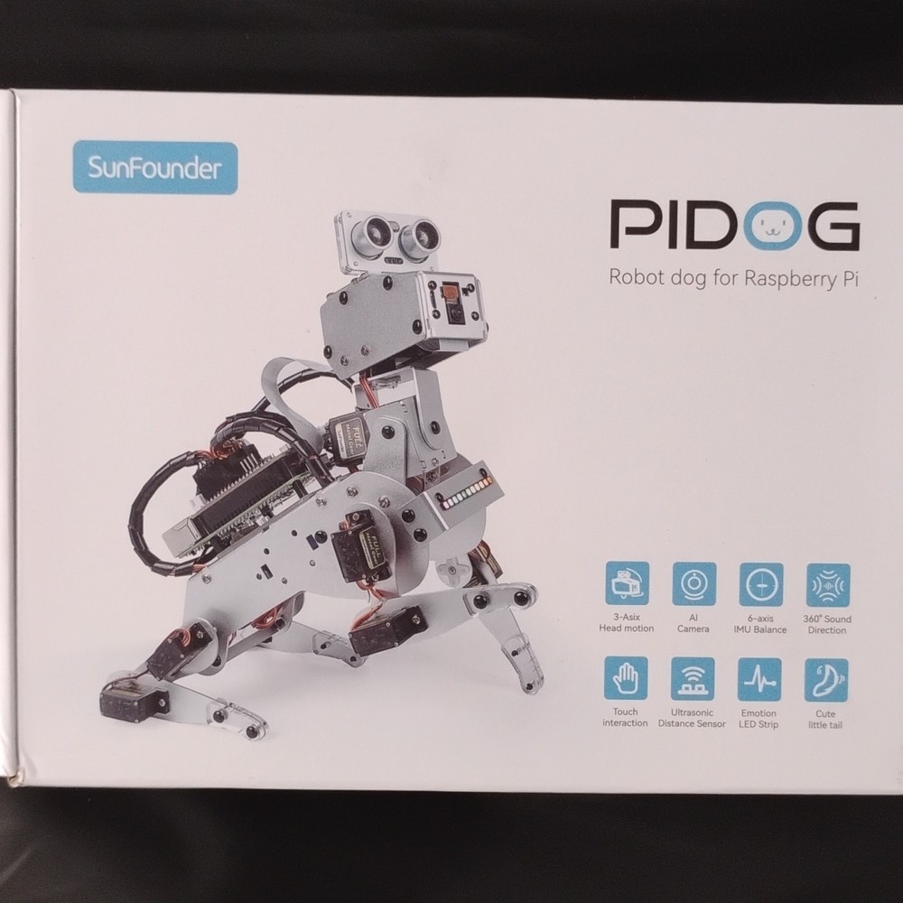 👀SunFounder PiDog Robot Dog Kit for Raspberry Pi, Aluminum, Touch, App Control