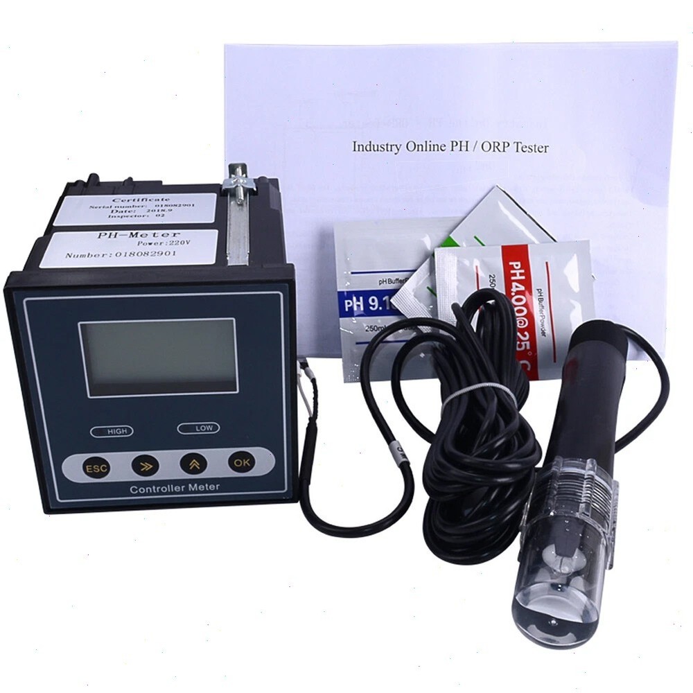 Industrial PH Controller Meter with 0~14pH High and Low Point Control Settings