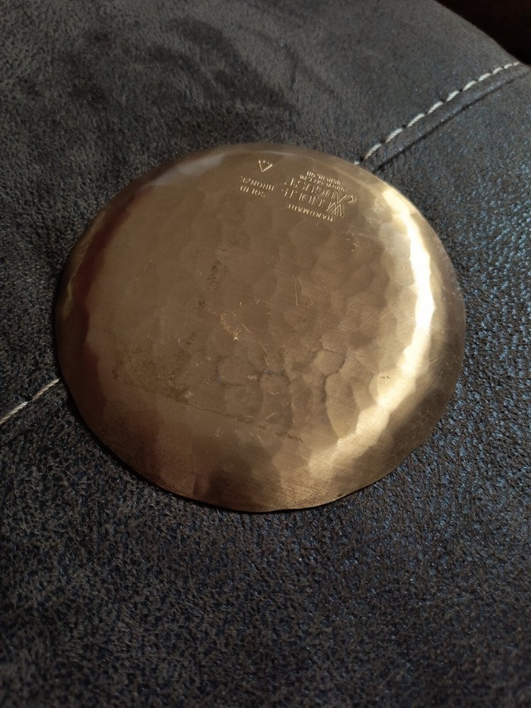 Vintage Wendell August Forge Angel Coaster Plate Solid Bronze