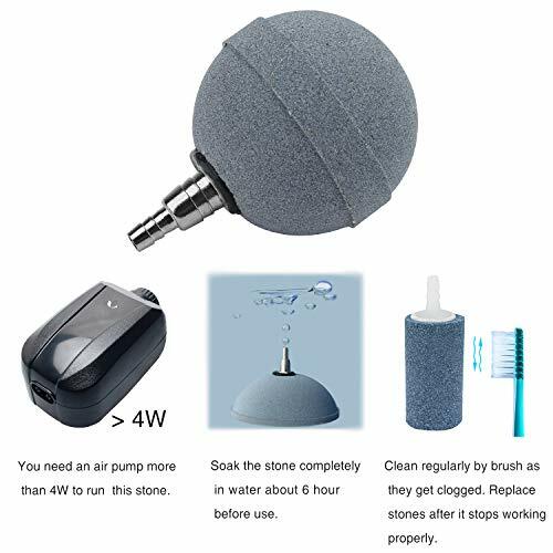 2" Crazy Air Stone Plus Bubble Ball Diffuser for Fish Tank Aquarium Pump, 2 Pack