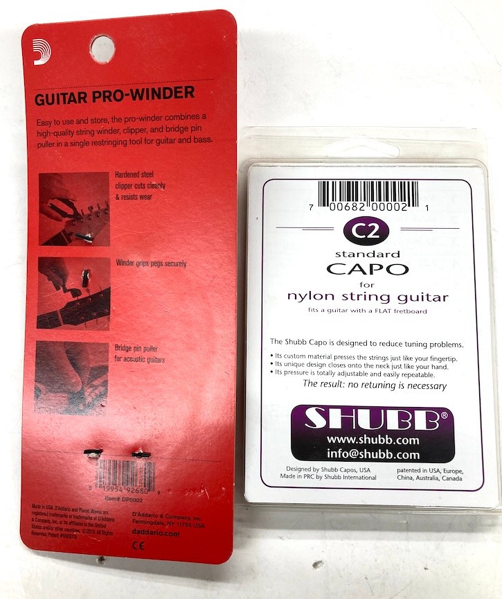 Shubb C2 Standard Capo Nylon String Classical Guitar Nickel / pro string winder