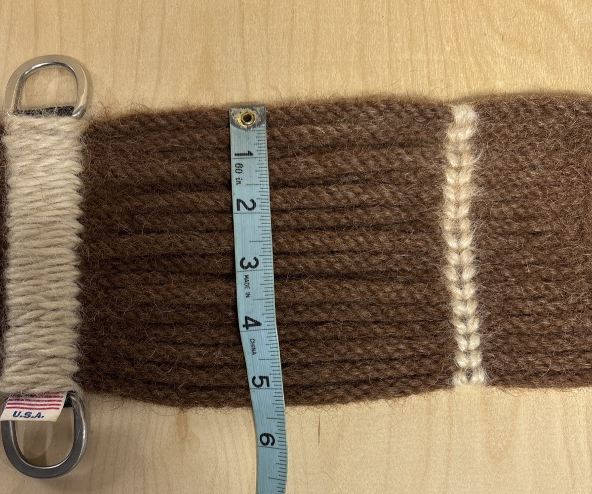 Mohair Western Cinch - 27" BROWN/CREAM