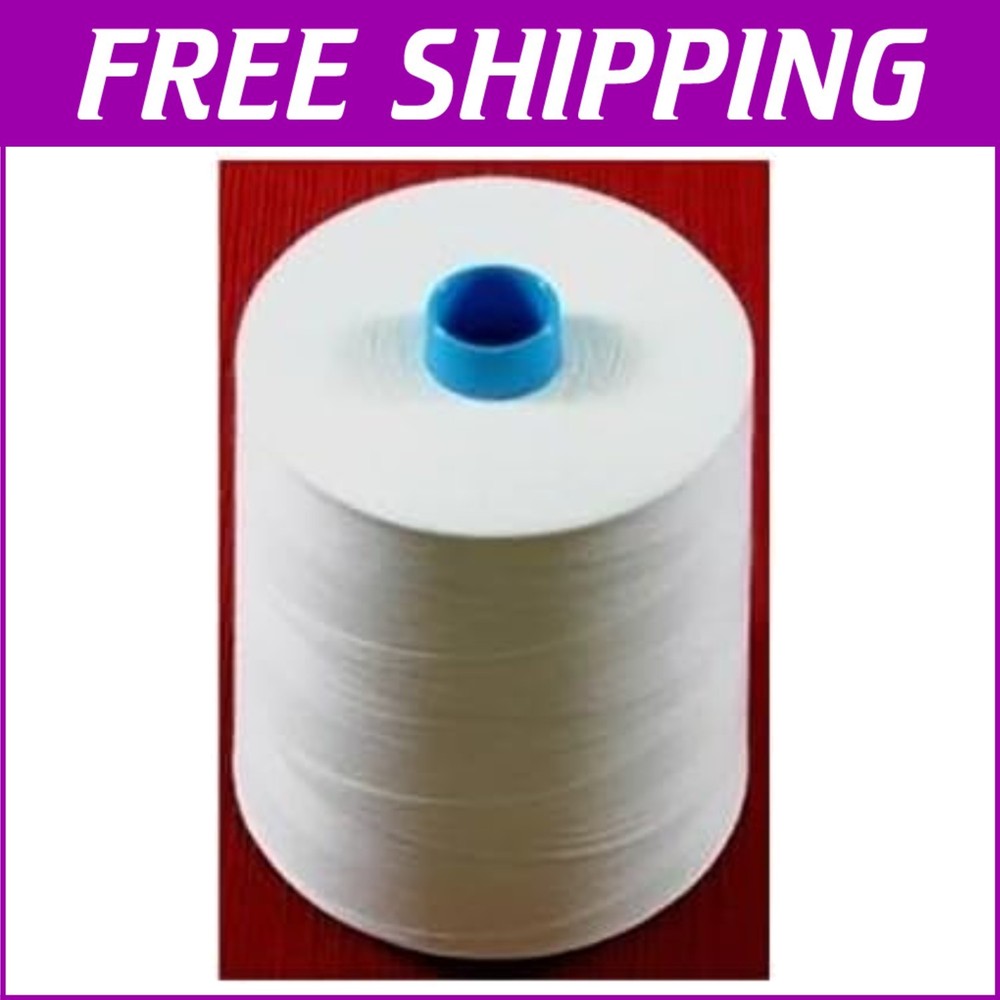 Premium 20,000 Meter White Embroidery Bobbin Thread - 100% Polyester Quality