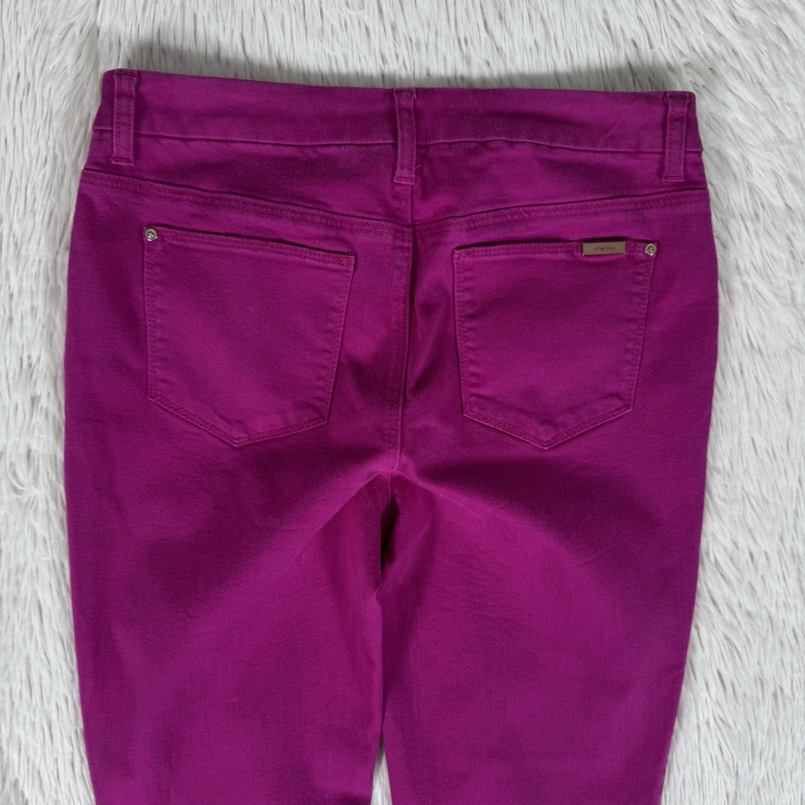 Chico's Pink The So Slimming Girlfriend Ankle Denim Jeans Women's 0.5 US 6