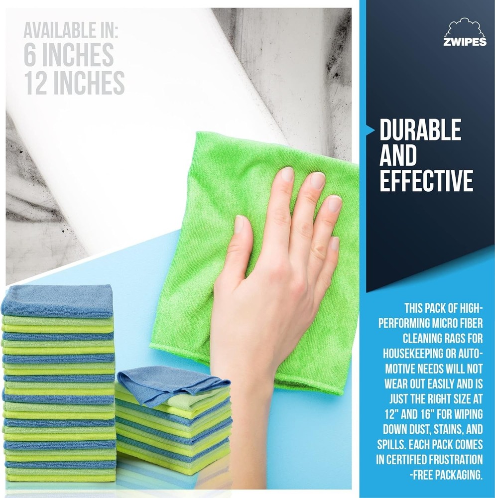 Microfiber Towel Cleaning Cloths, 36 Pack, Assorted, 737