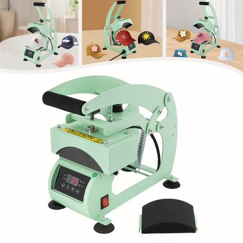 Hat Heat Press Machine with Digital LCD Timer & Temperature Control 500W