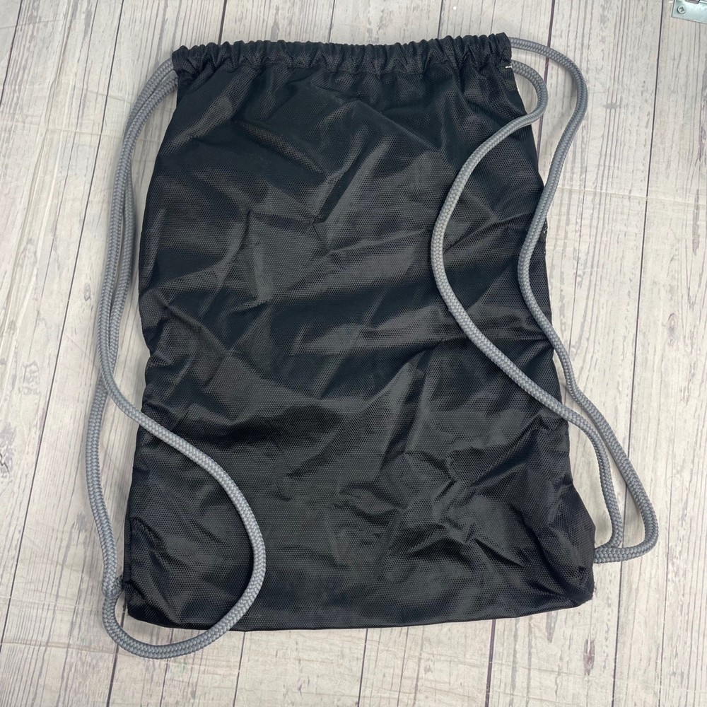 Adidas Drawstring Backpack Gym Sack Bag Pink Stripes Black Silver