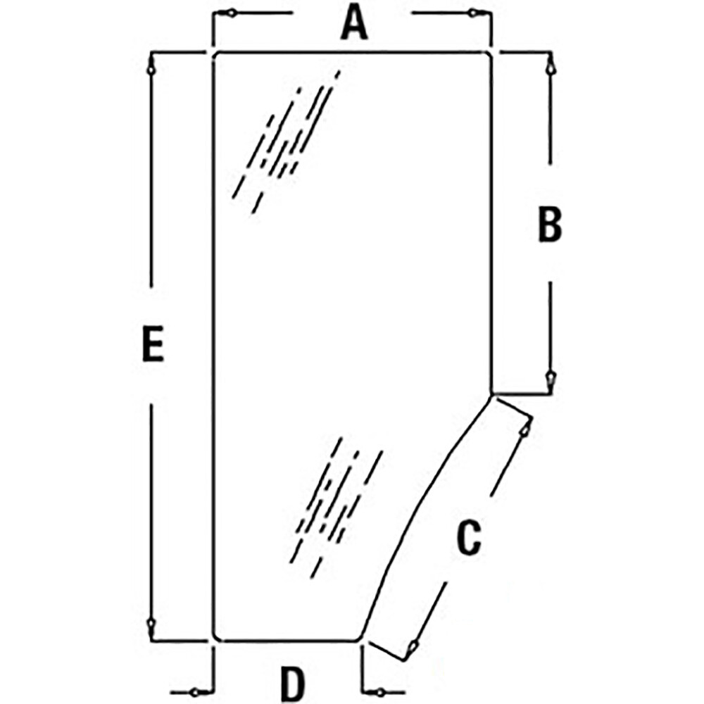 Cab Glass - Door Tinted Left Hand Fits John Deere 7210 7410 7600 7810 R131163