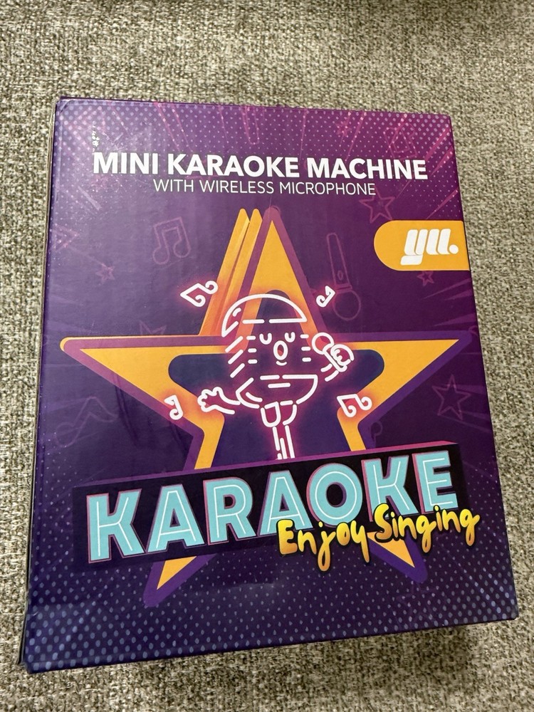 Mini Karaoke Machine w/ Wireless Microphone