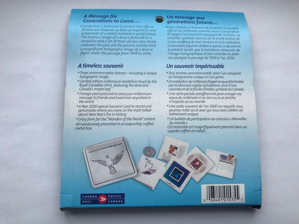 1999 2000 CANADA MILLENNIUM KEEPSAKE STAMP & COIN SET