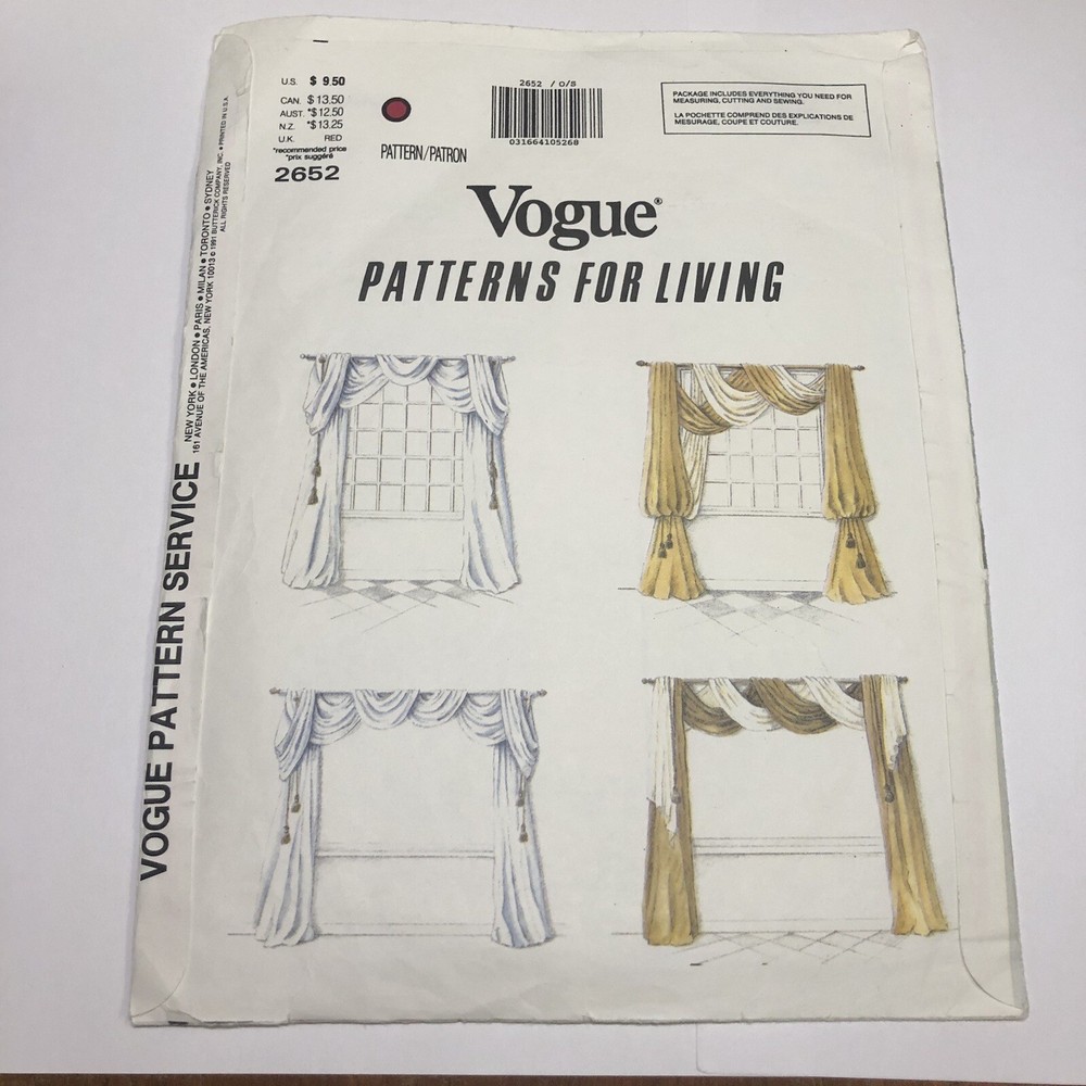 Vogue 2652 Curtain Swags