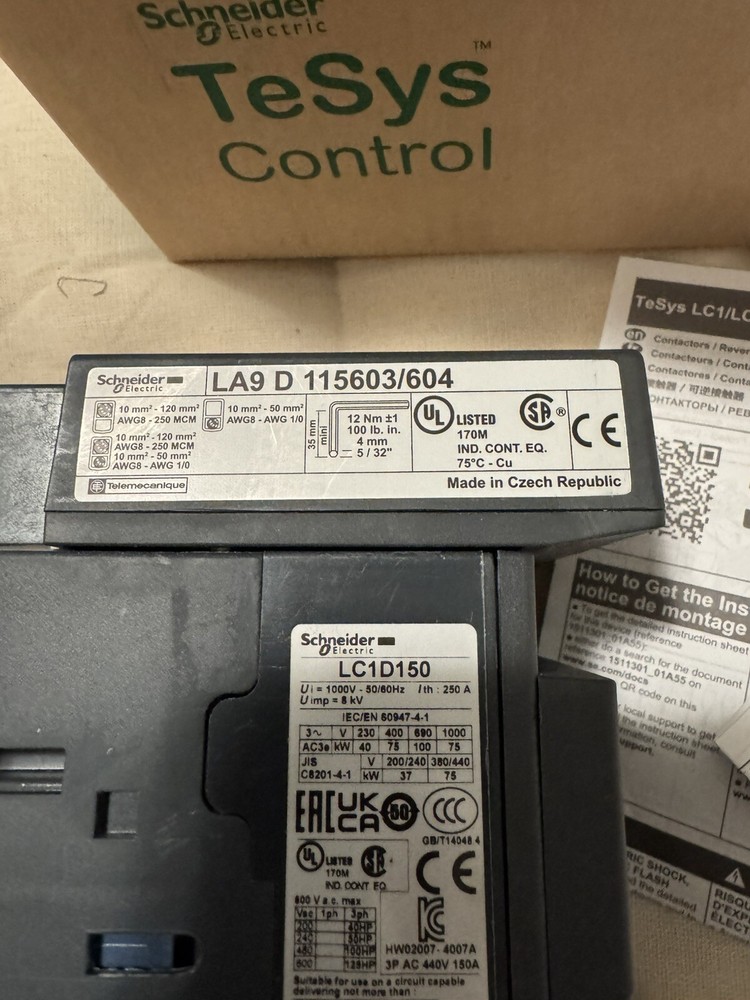 Schneider LC1 D150BD Contactor LC1D150BD