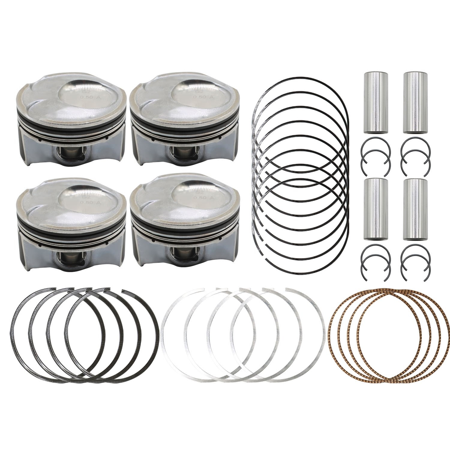 OVERSIZED PISTONS +0.5MM FIT FOR HYUNDAI ELANTRA TUCSON KIA SOUL 1.8 2.0L