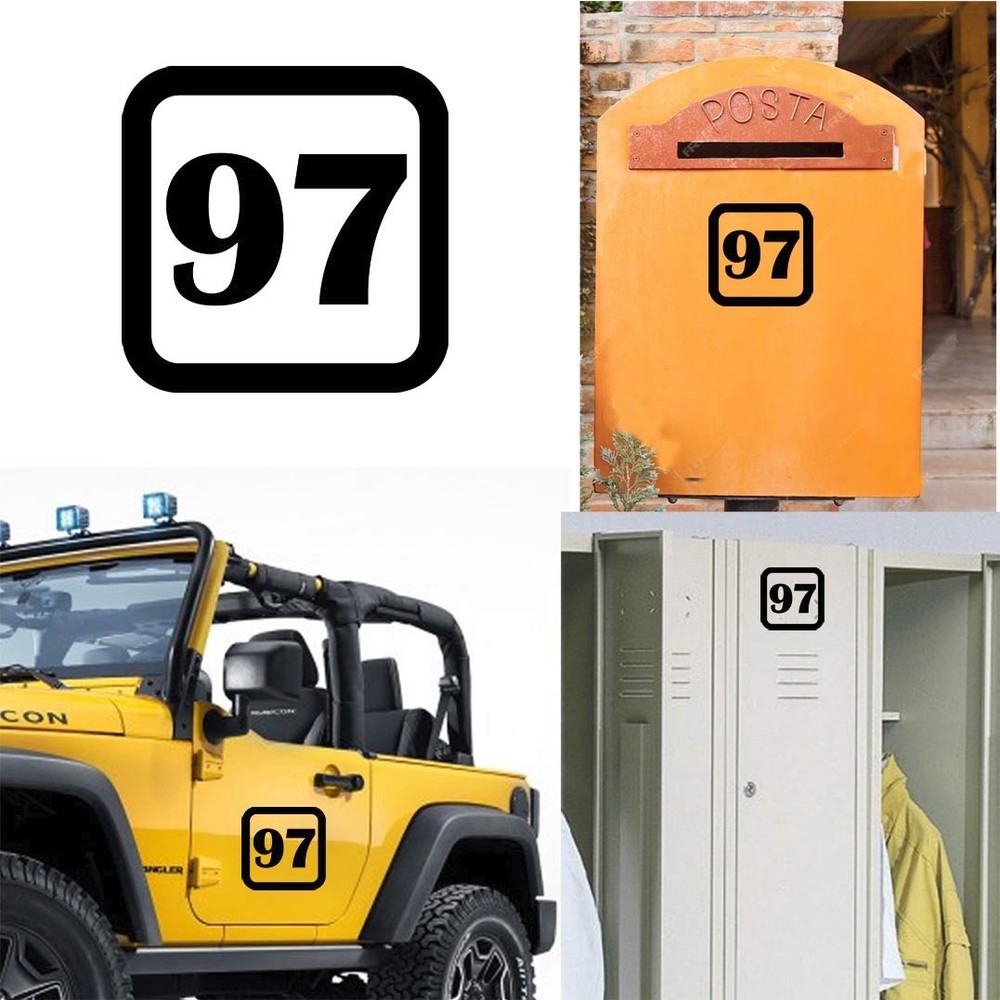 Sticker Vinyl Number 97 Version v1sq