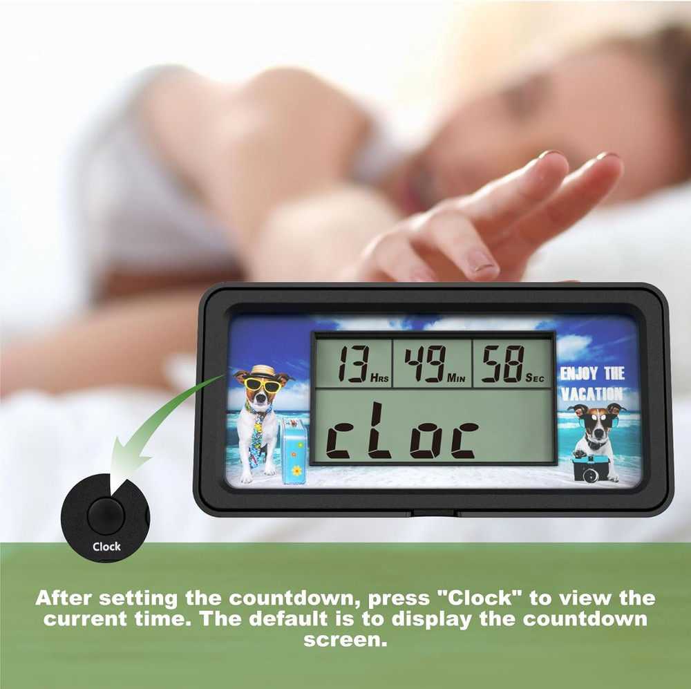 9999 Days Digital Countdown Days Timer Count down Days Timer with 10 Paper Cards