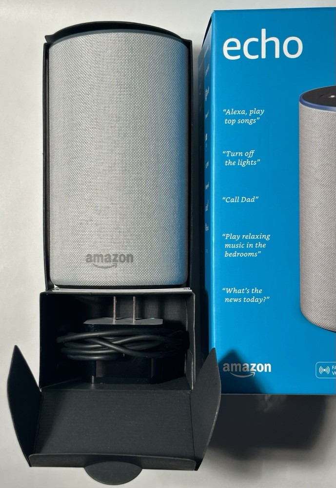 Amazon Echo (2nd Generation) Smart Assistant - Sandstone Fabric - XC56PY