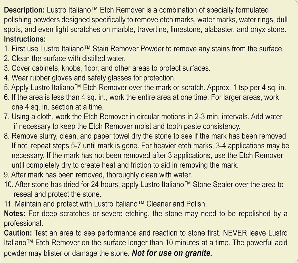 Professional Grade Etch Remover - 8oz