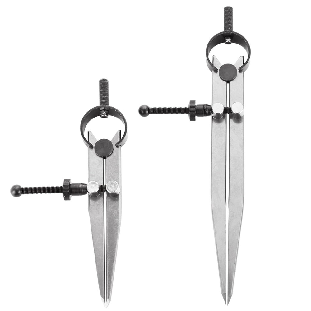 Adjustable Lockable Spring Compass Leather Wing Divider 4/6/8 in Measuring Tool