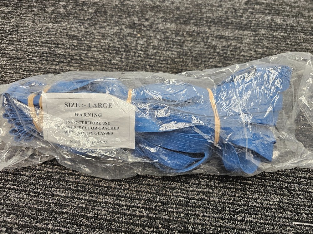 (QTY 2) Rubber Pallet Bands .75" Width Blue Bands Large Size
