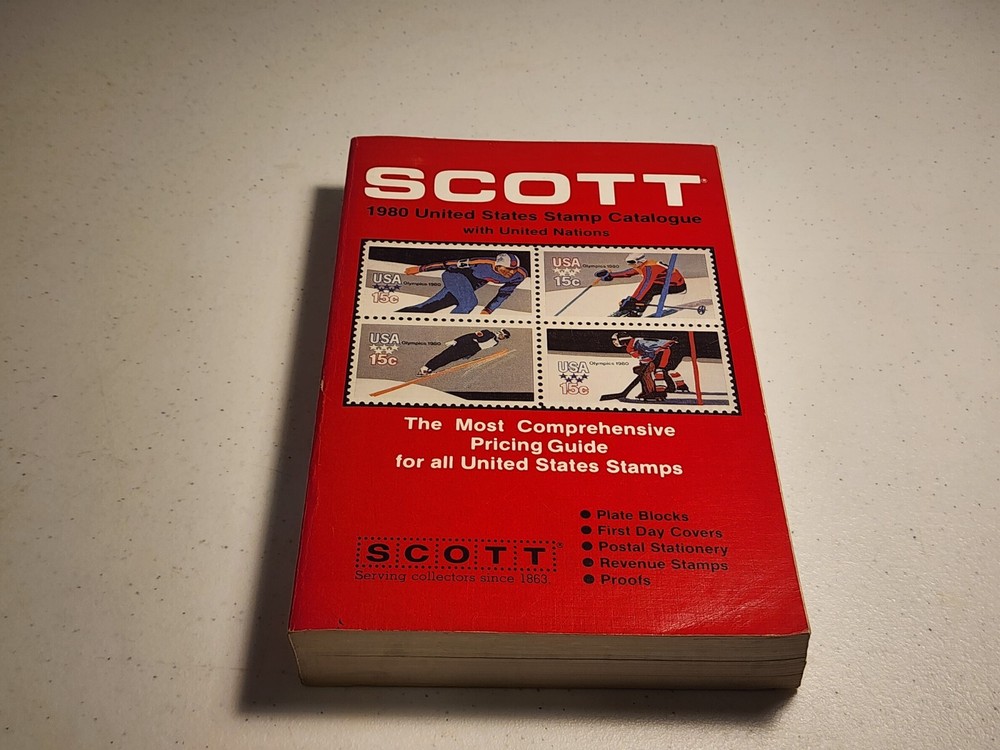 Scott 1980 United States stamp catalogue with united nations paperback