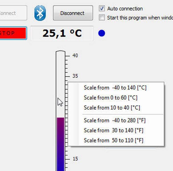 Bluetooth temperature logger