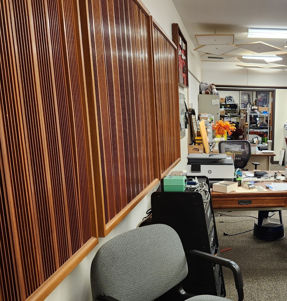 Acoustic sound diffusers Solid Mahogany 48" x 4" x 1"