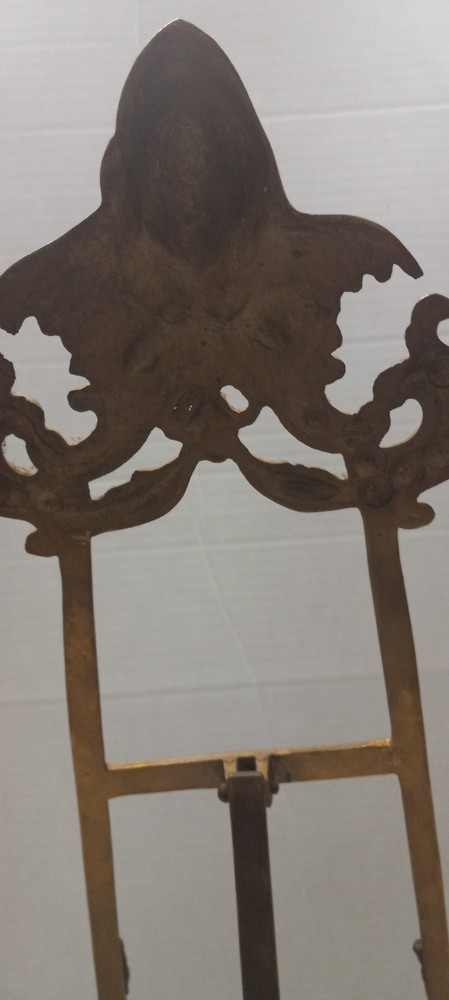 LARGE 19* VINTAGE BRASS EASEL