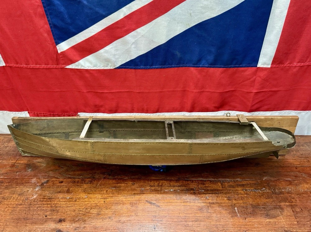 Superb Solid Brass Riveted Ship Builders Wall Mounted Half Hull.c. 1900-30’s