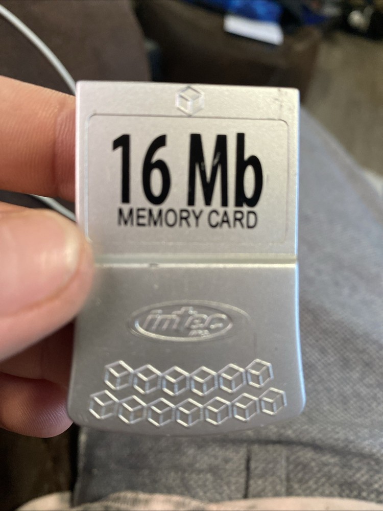Nintendo GameCube Intec 16MB Silver Used Memory Card Tested Working